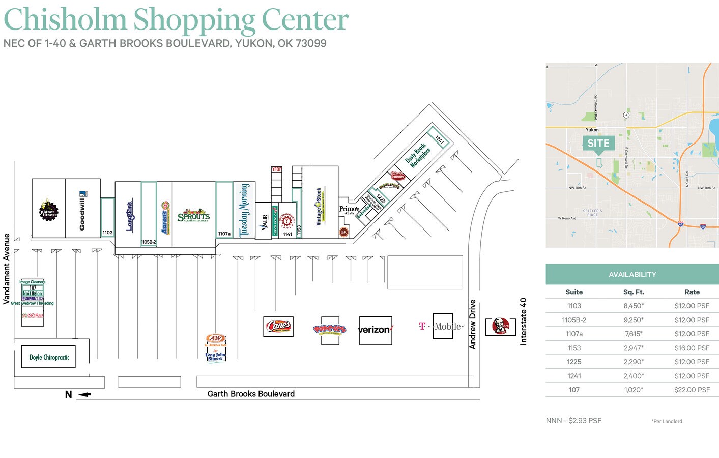 1107 Garth Brooks Blvd, Yukon, OK 73099 Chisholm Shopping Center